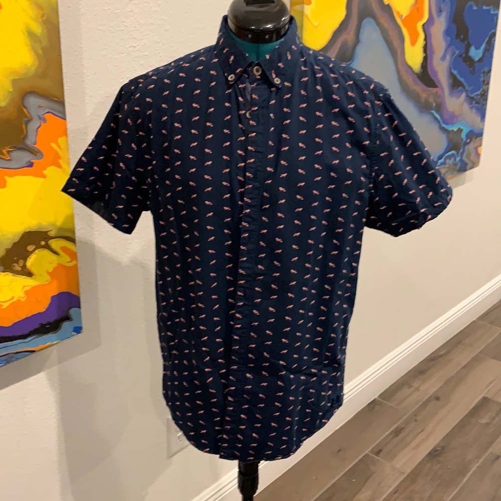 Men’s Denim & Flower “Fox” Short Sleeve Shirt